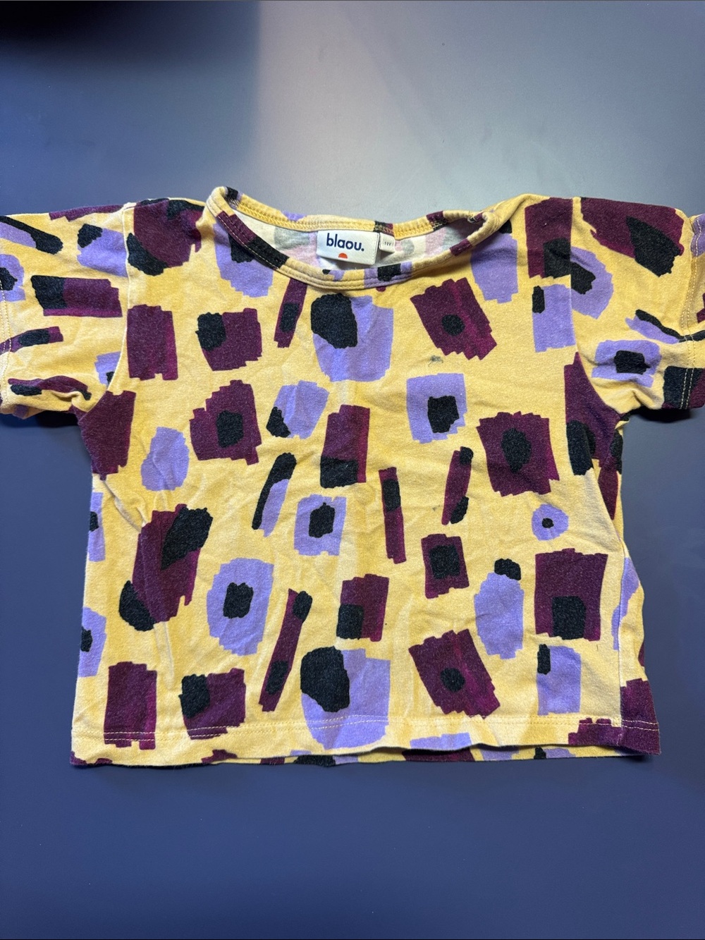 Kids Yellow Abstract Print Tee